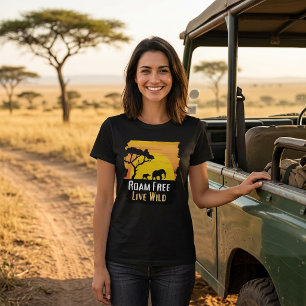 Chemise T-Shirt Safari Animalier Roam Free Live Wi