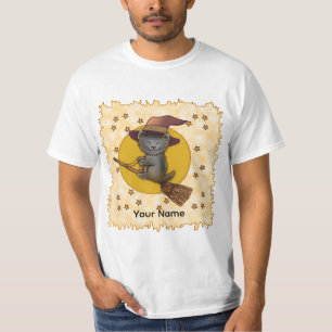 Chemise t-shirt Sorcière Chat Noir