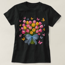 Chemise T-Shirt Tulipe & Papillon
