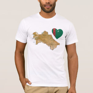 Chemise T-Shirt Turkménistan - Drapeau