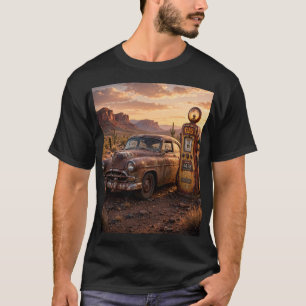 Chemise T-Shirt Vieille Voiture Rouillée Pompe à E
