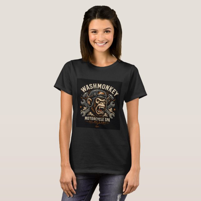 Chemise T-shirt Washmonkey Motorcycle Spa (Devant entier)