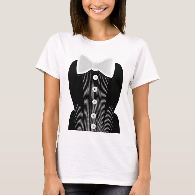 Chemise T-shirts Mignon Formel Noeud papillon (Devant)