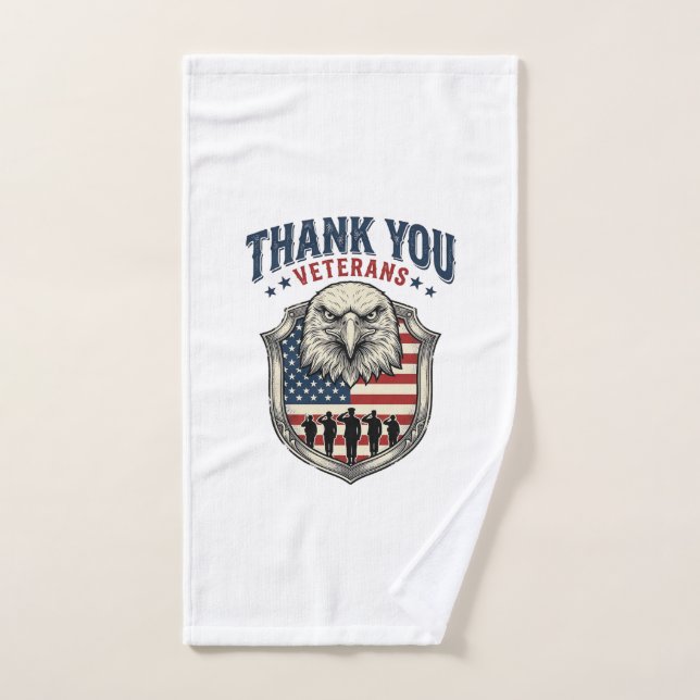 Chemise Thank You Veterans Patriotic Eagle Shield_ (Serviette à main)