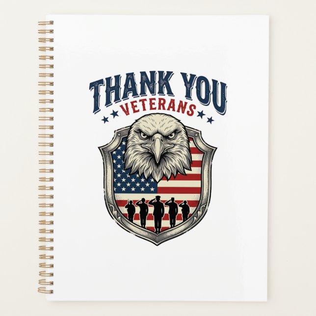 Chemise Thank You Veterans Patriotic Eagle Shield_ (Devant)
