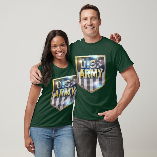 Chemise Tshirt Bouclier Drapeau de l'Armée (Unisexe)