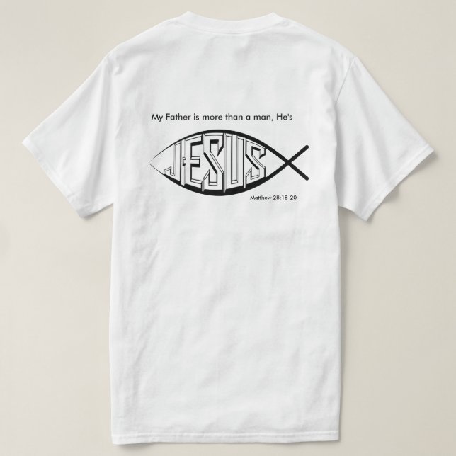 Chemise Tshirt Jésus chrétien (Design dos)