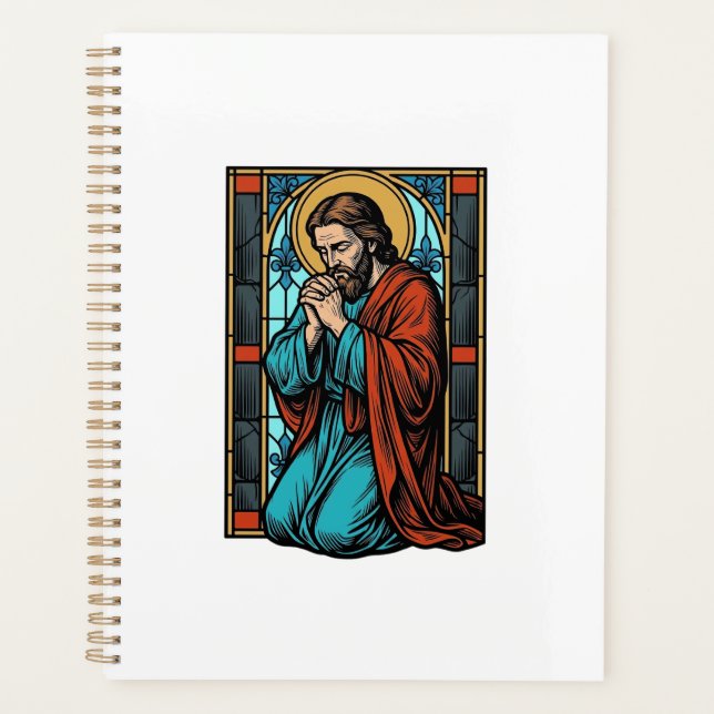 Chemise vectorielle de figure religieuse priant vi (Devant)