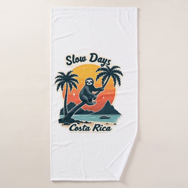 Chemise vectorielle de voyage de coucher de soleil (Serviette de bain)