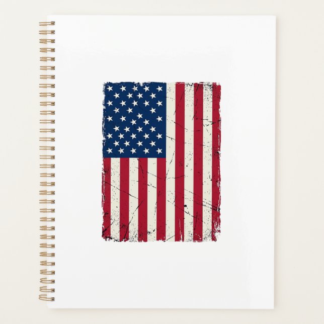 Chemise vectorielle du drapeau américain en détres (Devant)