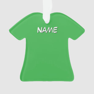 Chemise verte personnalisée avec nom  