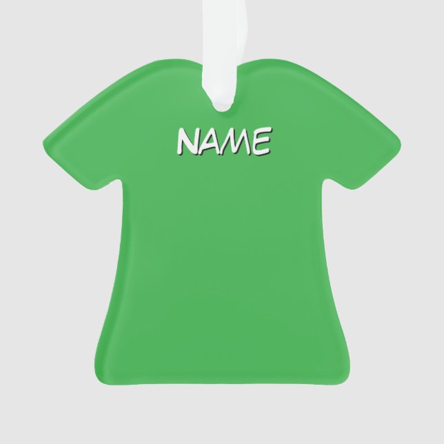 Chemise verte personnalisée avec nom   (devant)