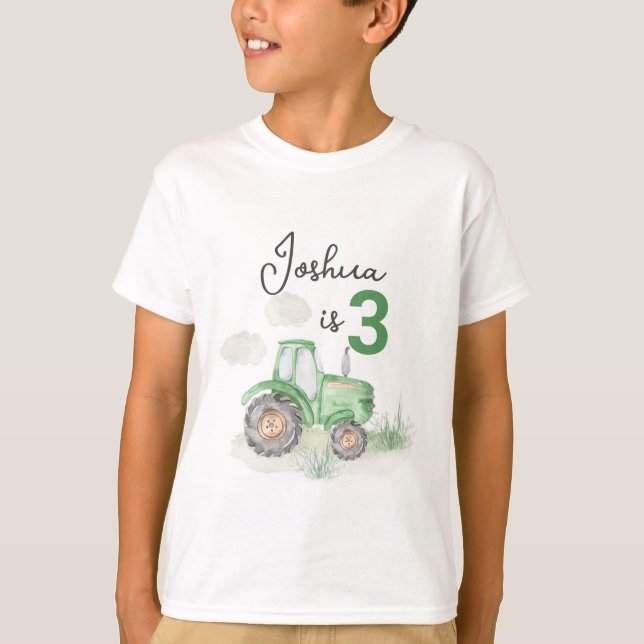 Chemise verte Thème T-Shirt - Fun de ferme (Devant)