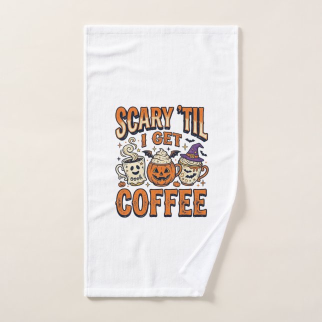 Chemise vintage Halloween Café Épouvantable jusqu' (Serviette à main)