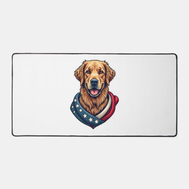 Chemise vintage pour chien Retriever patriotique F (Recto)