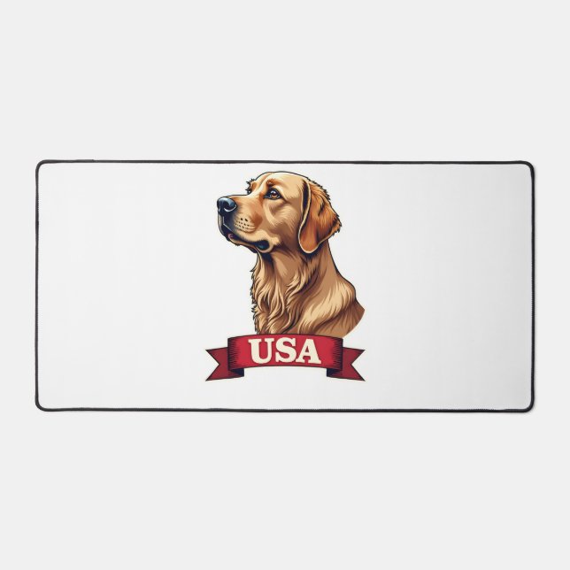 Chemise vintage USA avec gravure Golden Retriever (Recto)