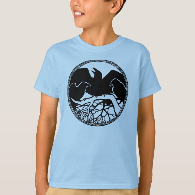 Chemises corbeaux pour enfants Corbeau d'art Sweat (Devant)
