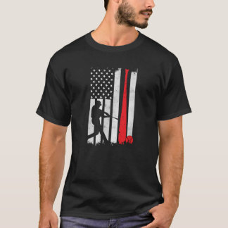 Chemises de baseball - T-shirts du drapeau du base