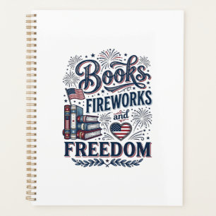 Chemises de lecteur patriotique Livres Feux d'arti