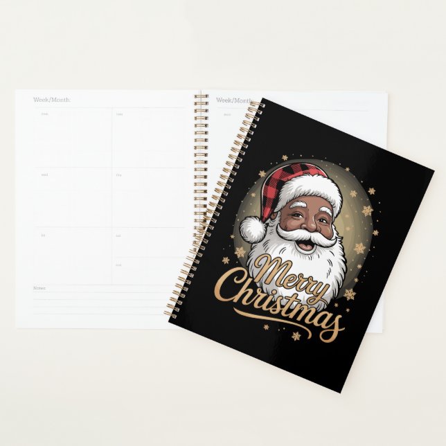 Chemises de Noël afro-américaines Père Noël  (Devant avec enveloppe)