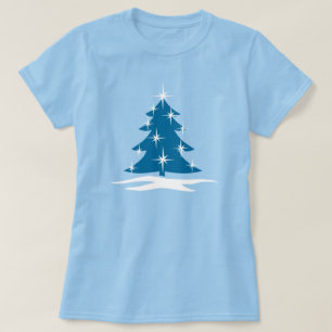 Chemises de Noël bleues pour dames T-shirts de l'a
