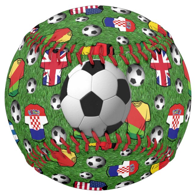 Chemises de sport colorées et balles de football (Dos)