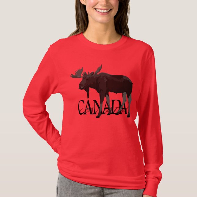 Chemises d'orignaux canadiennes Sweatshirts canadi (Devant)