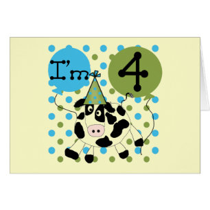 Chemises et cadeaux Blue Cow 4th Birthday