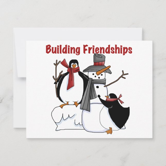 Chemises et cadeaux Penguins Building Friendship (Devant)