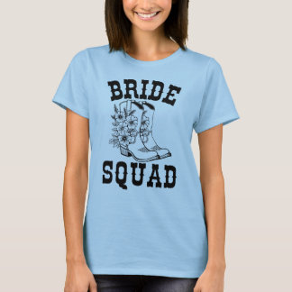 Chemises Florales Mariée Équipe T-Shirt
