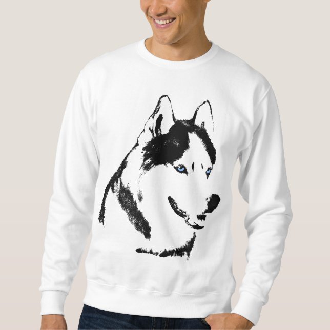 Chemises Husky Sled Dog Sweatshirt Wolf Dog Shirt (Devant)