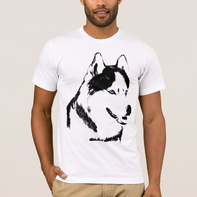 Chemises Husky, T-shirt de l'artiste Wolf Husky, C (Devant)
