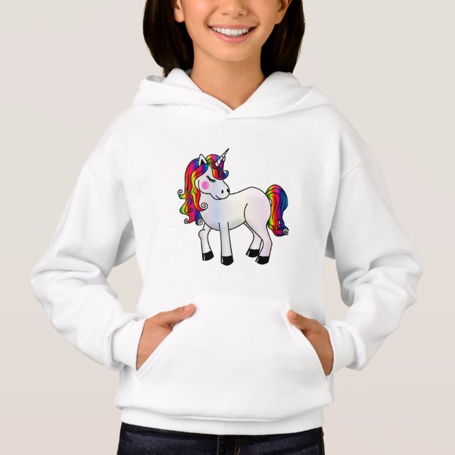 CHEMISES LICORNES FILLE VESTES À CAPUCHE (Devant)
