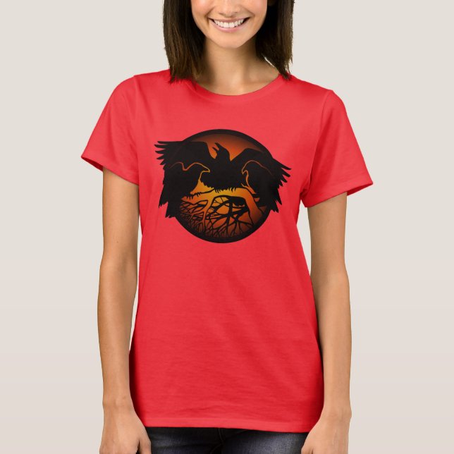 Chemises Raven Corbeau Bio Crow Oiseau T-shirt Art (Devant)