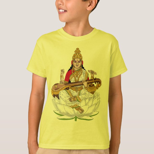 Chemises T-Shirt de la déesse Saraswati (Devant)