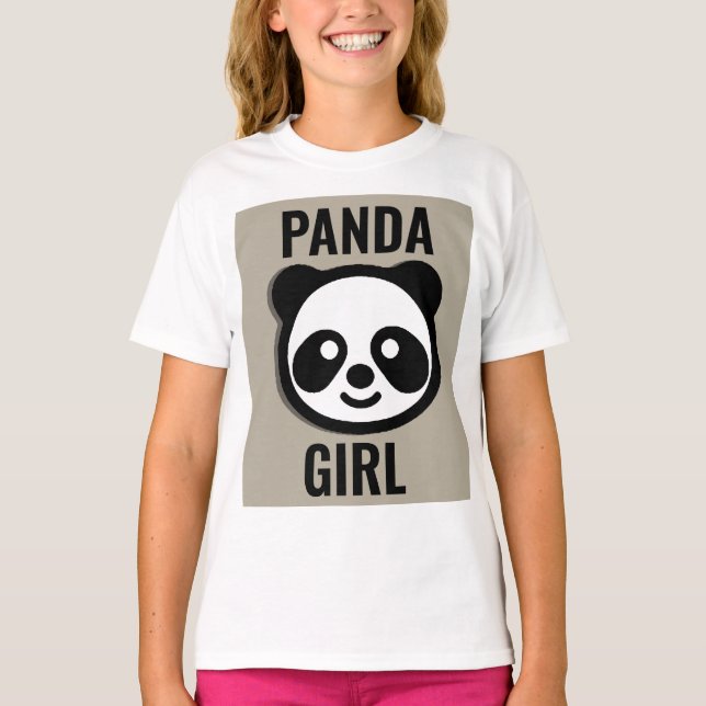 CHEMISES T-SHIRT FILLE OURS PANDA (Devant)