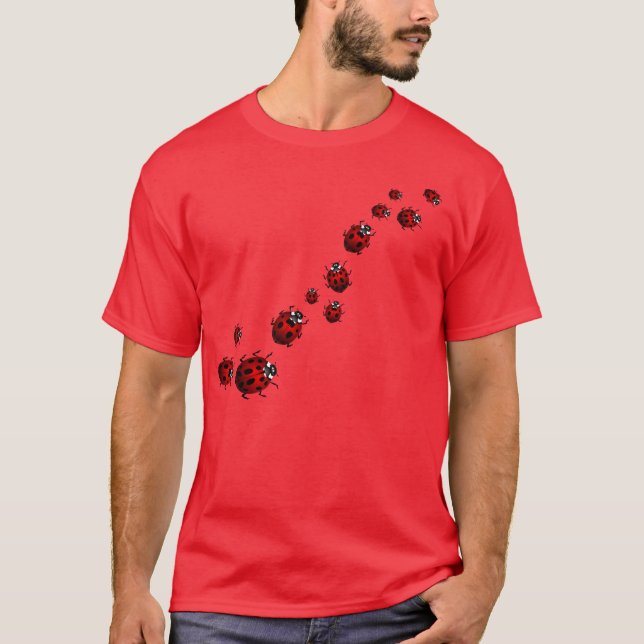 Chemises unisexes de coccinelle de T-shirts de (Devant)