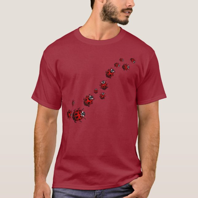 Chemises unisexes de coccinelle de T-shirts de (Devant)