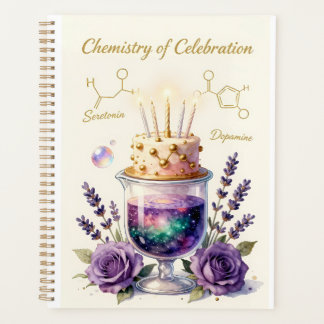 Chemistry Birthday Celebration Flask and Floral Ca