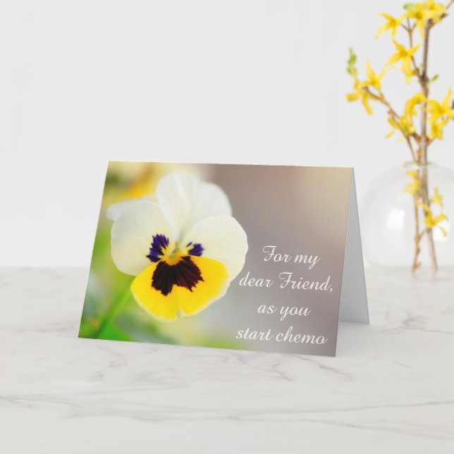 Chemo Cancer Support Pour Carte Ami (Fleur jaune)
