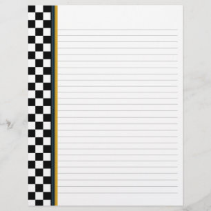 Chèque en noir et blanc avec Classeur Accent jaune