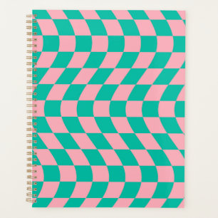 Chèque Retro Chèque Retro Pink Motif vert