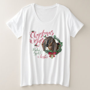 CHÈQUE voeux de Noël Bébé Chèvre Baisers Nubian