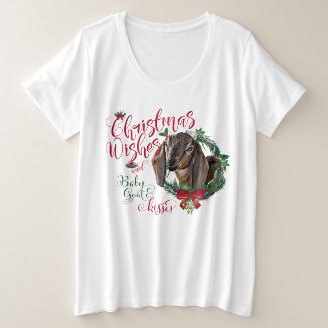 CHÈQUE | voeux de Noël Bébé Chèvre Baisers Nubian  (Design devant)