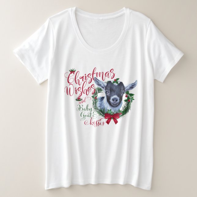 CHÈQUE | voeux de Noël Bébé Chèvre Baisers Pygmée (Design devant)