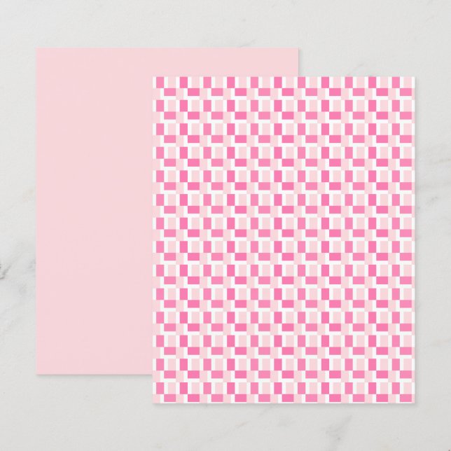 Chèques Carré rose Papier à papier à papier pour s (Devant / Derrière)
