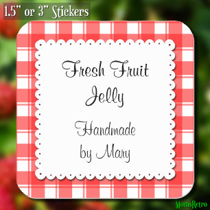 Chèques rouges Stickers personnalisées à pores bla