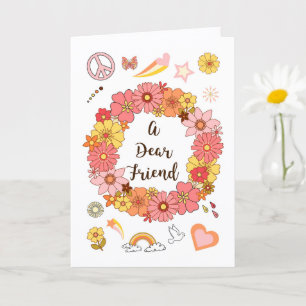 Cher ami Carte de la fête des mères Paix et Amour