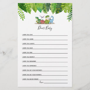 Cher bébé Dinosaur Baby shower Jeu