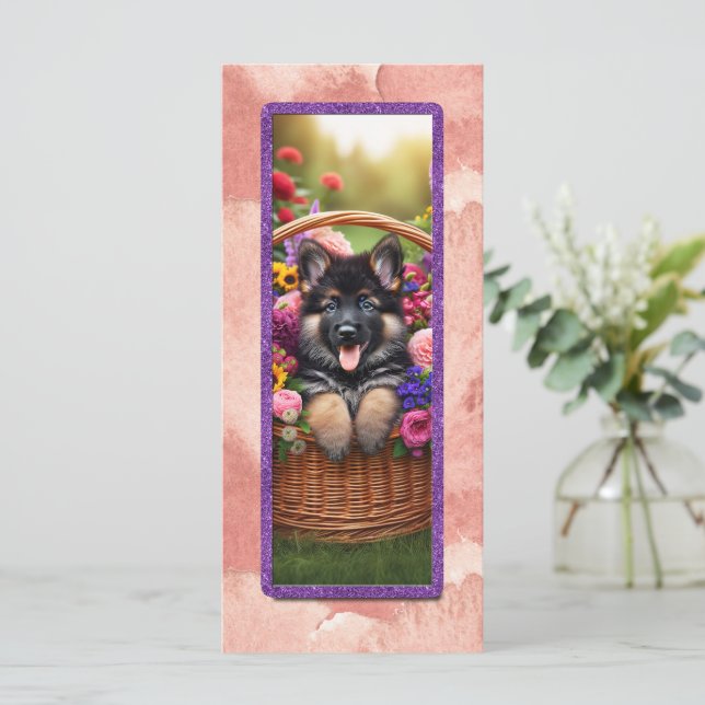 Cher Berger Allemand Dans Un Panier (Debout devant)